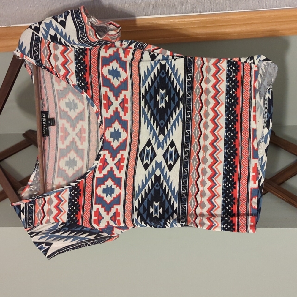 Aztec Printed Crop Top